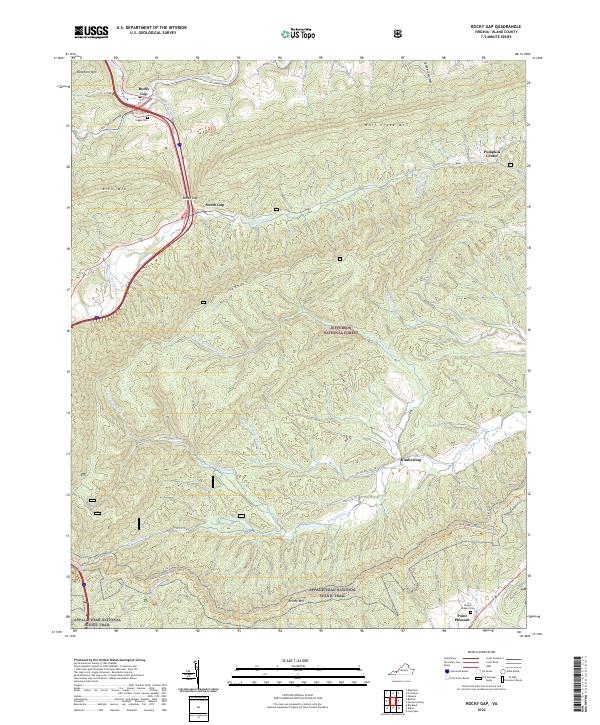 Rocky Gap topographic map thumbnail