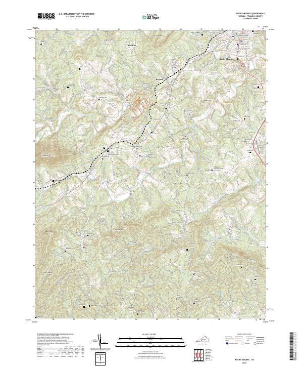 Rocky Mount topographic map thumbnail