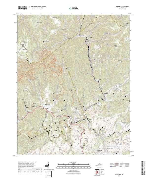 Saint Paul topographic map thumbnail