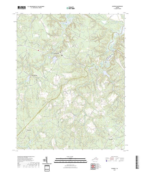Savedge topographic map thumbnail