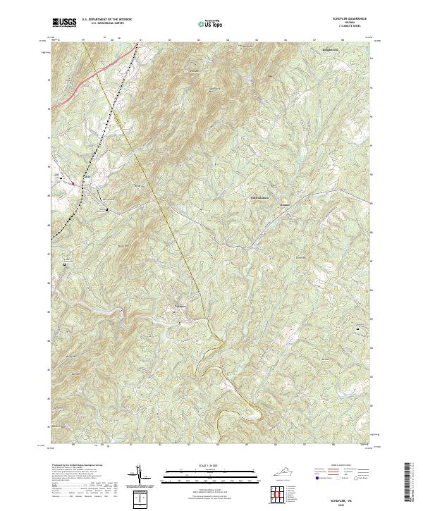 Schuyler topographic map thumbnail