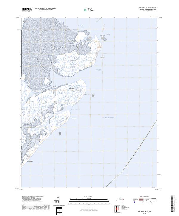 Ship Shoal Inlet topographic map thumbnail