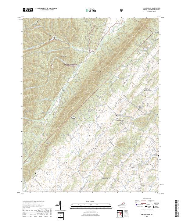 Singers Glen topographic map thumbnail