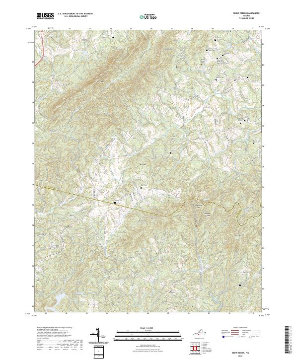 Snow Creek topographic map thumbnail