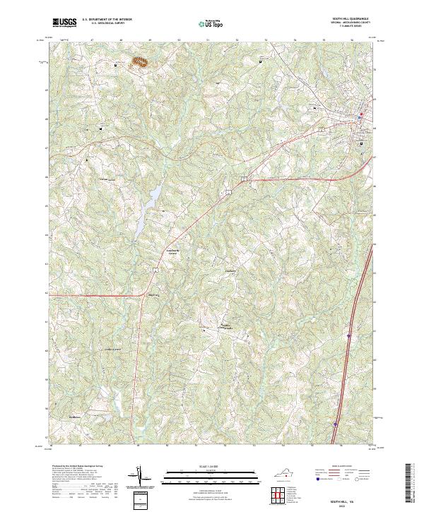 South Hill topographic map thumbnail