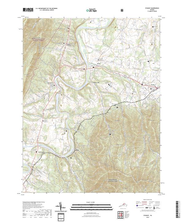 Stanley topographic map thumbnail