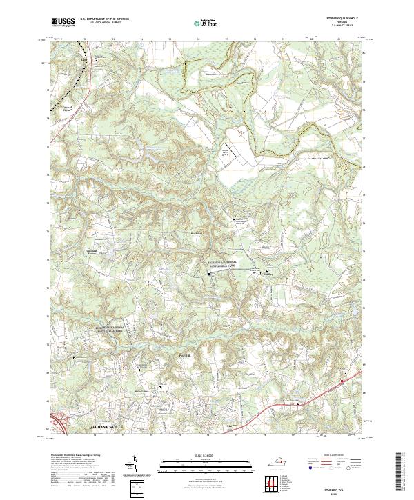 Studley topographic map thumbnail
