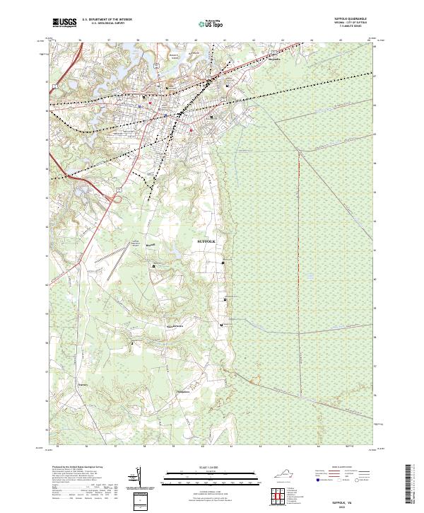 Suffolk topographic map thumbnail
