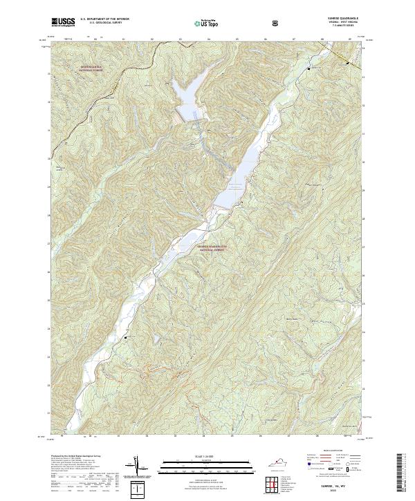 Sunrise topographic map thumbnail