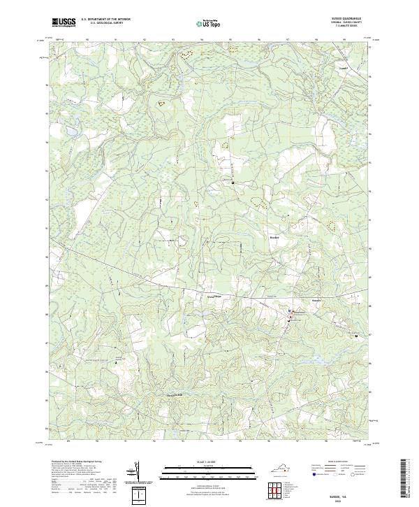 Sussex topographic map thumbnail