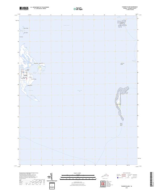 Tangier Island topographic map thumbnail