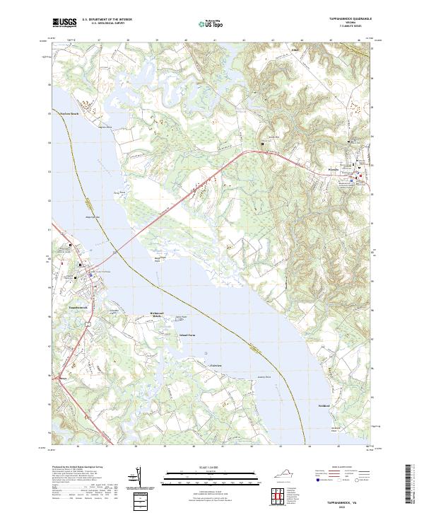Tappahannock topographic map thumbnail