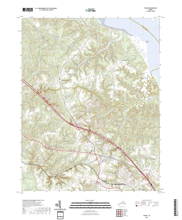 Toano topographic map thumbnail