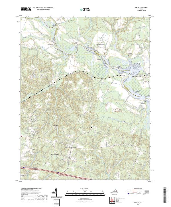 Tunstall topographic map thumbnail