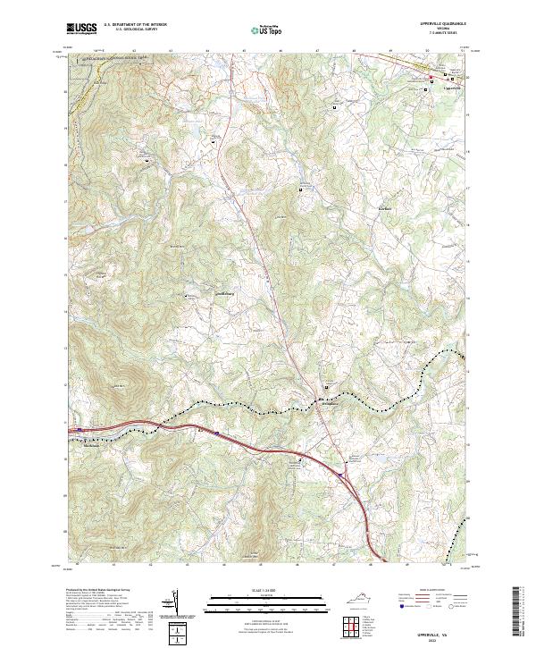 Upperville topographic map thumbnail