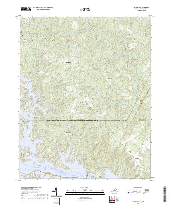 Valentines topographic map thumbnail