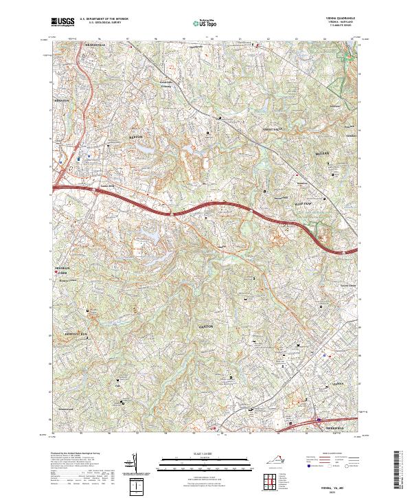 Vienna topographic map thumbnail