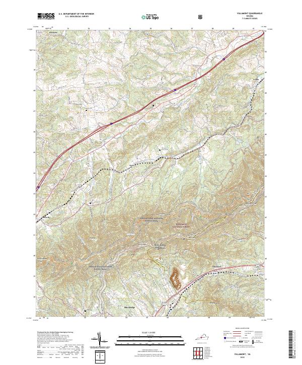 Villamont topographic map thumbnail