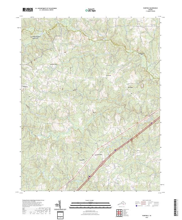 Warfield topographic map thumbnail