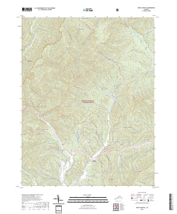 West Augusta topographic map thumbnail