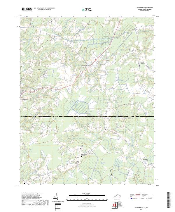 Whaleyville topographic map thumbnail