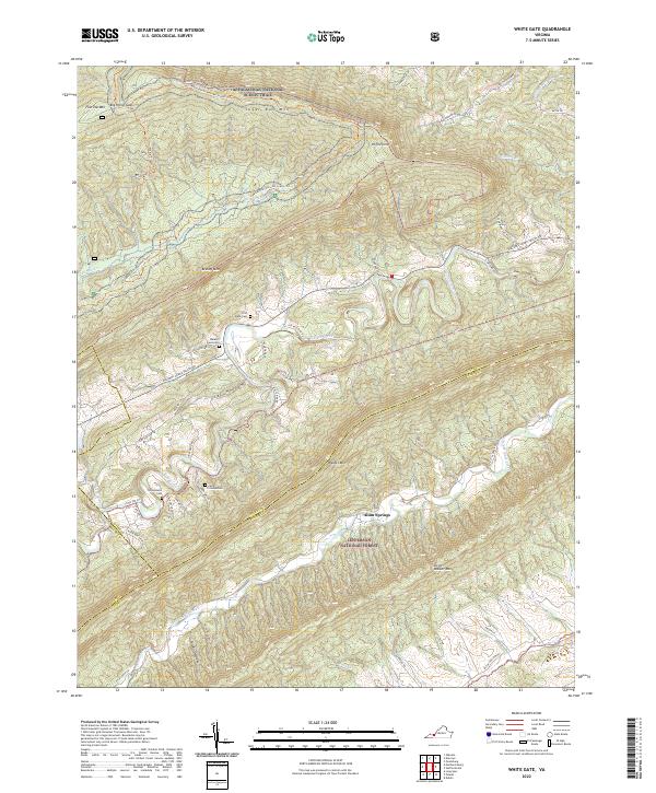 White Gate topographic map thumbnail