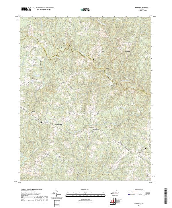 Wightman topographic map thumbnail