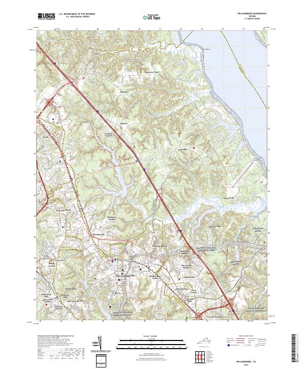 Williamsburg topographic map thumbnail