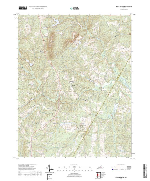 Willis Mountain topographic map thumbnail