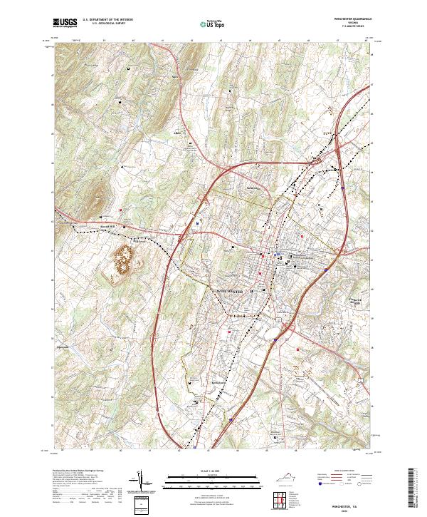 Winchester topographic map thumbnail