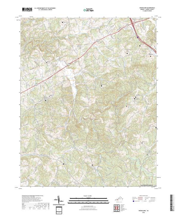 Woodlawn topographic map thumbnail