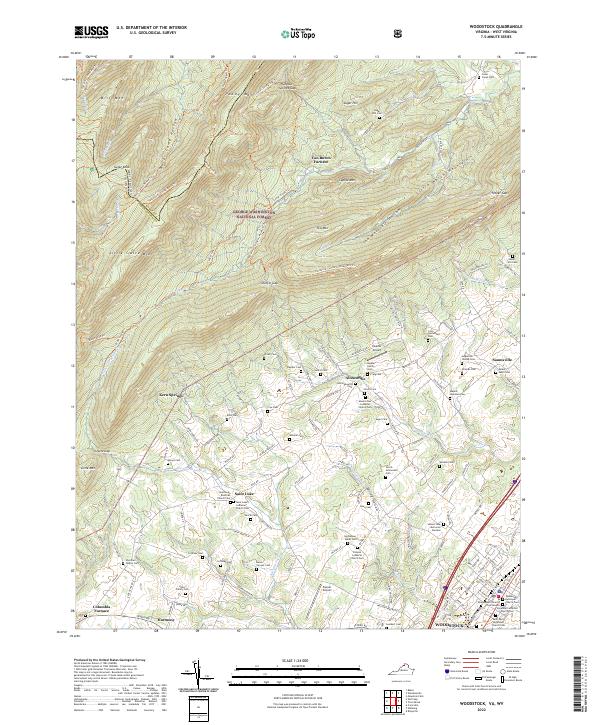 Woodstock topographic map thumbnail