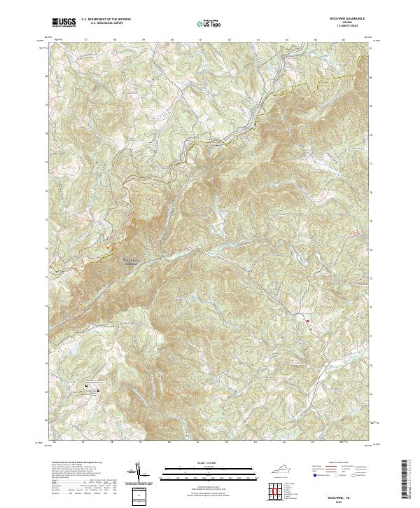 Woolwine topographic map thumbnail