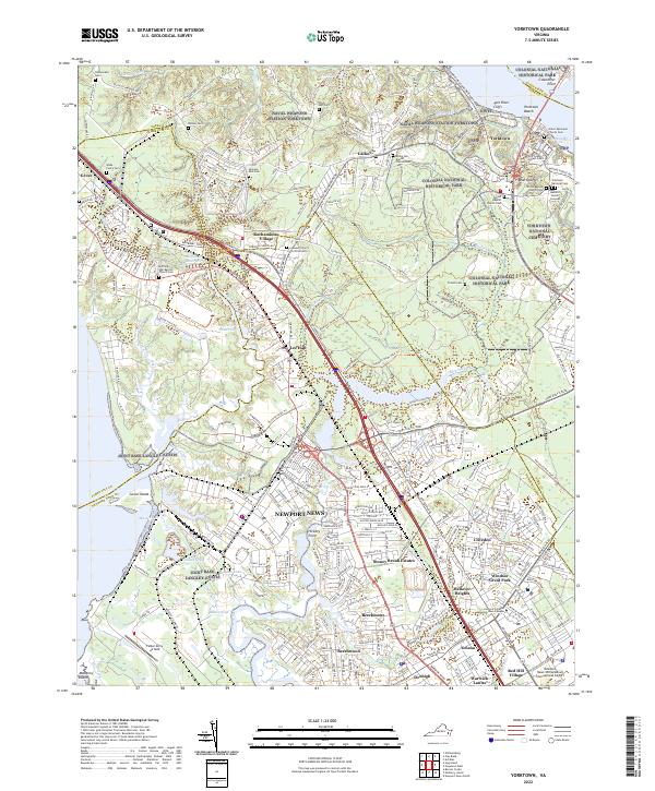 Yorktown topographic map thumbnail