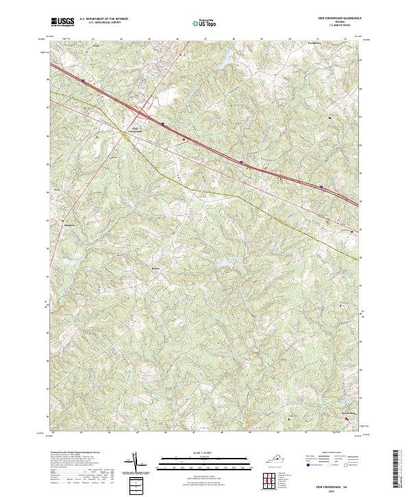 Zion Crossroads topographic map thumbnail