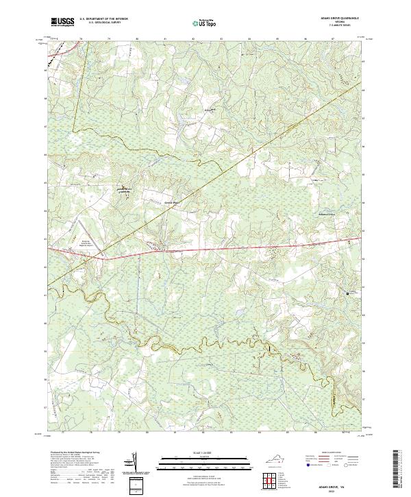 Adams Grove topographic map thumbnail