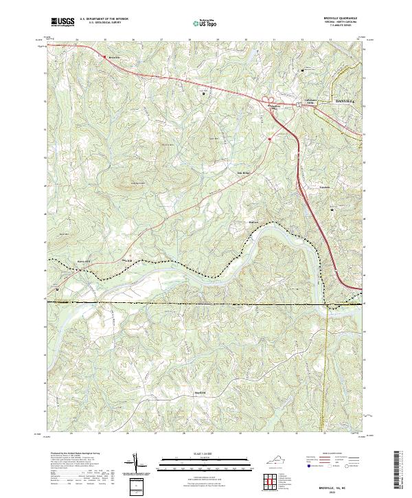 Brosville topographic map thumbnail