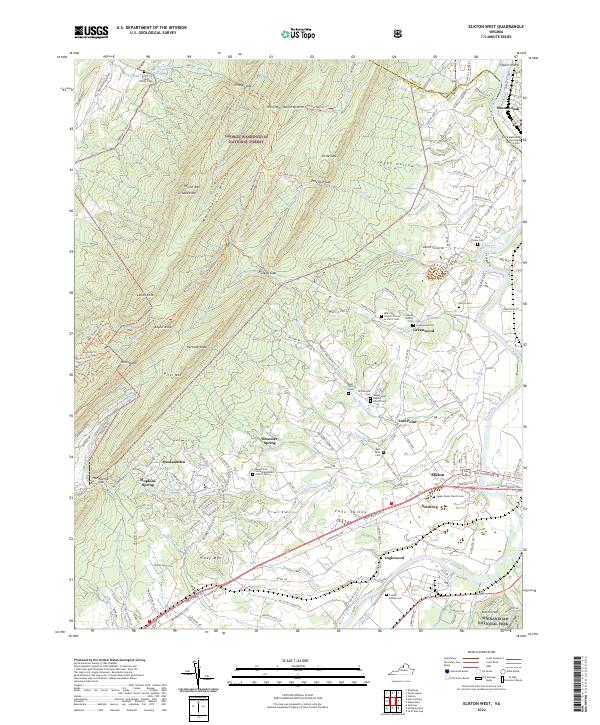Elkton West topographic map thumbnail