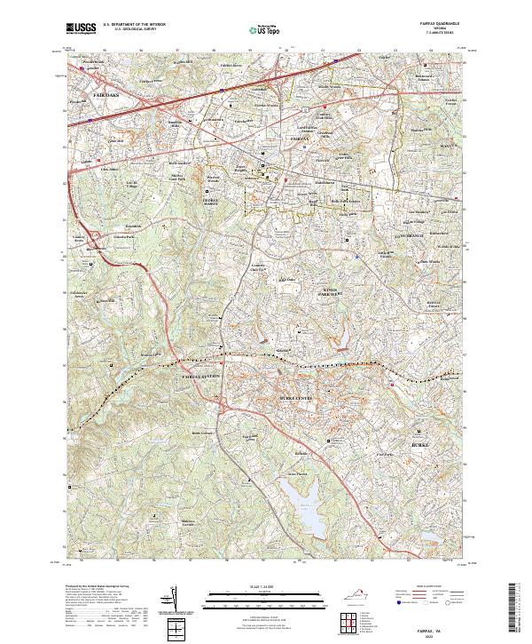 Fairfax topographic map thumbnail