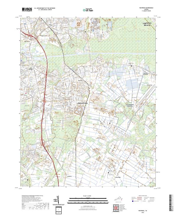 Fentress topographic map thumbnail