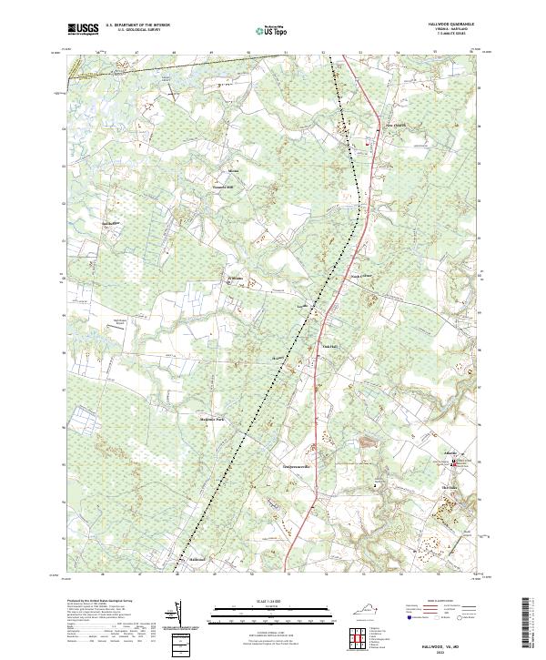 Hallwood topographic map thumbnail