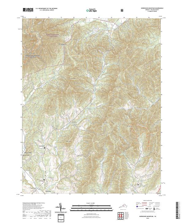 Horseshoe Mountain topographic map thumbnail