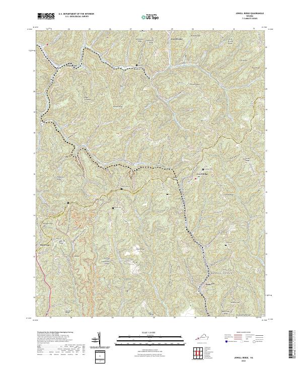 Jewell Ridge topographic map thumbnail