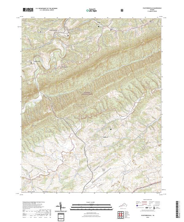 Staffordsville topographic map thumbnail