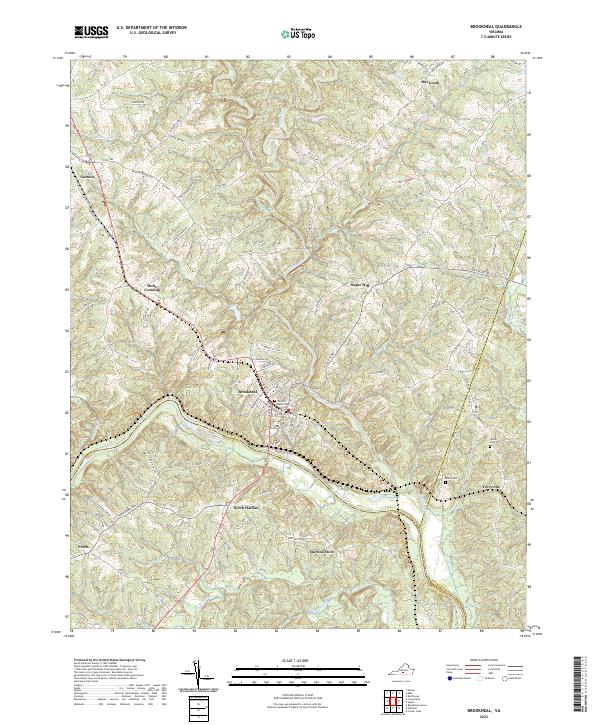 Brookneal topographic map thumbnail