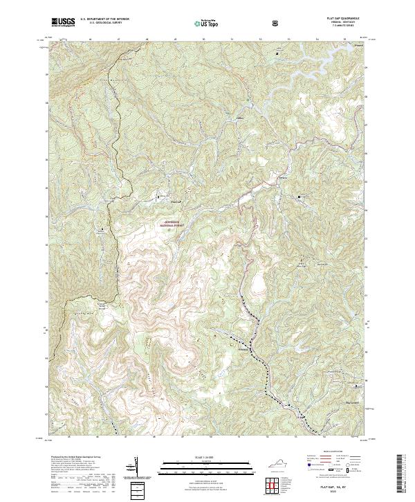 Flat Gap topographic map thumbnail