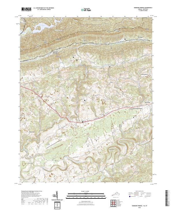 Hubbard Springs topographic map thumbnail