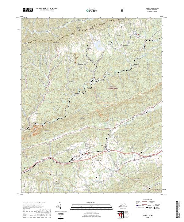 Keokee topographic map thumbnail