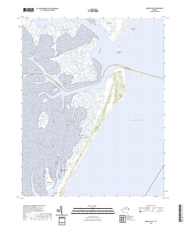 Quinby Inlet topographic map thumbnail