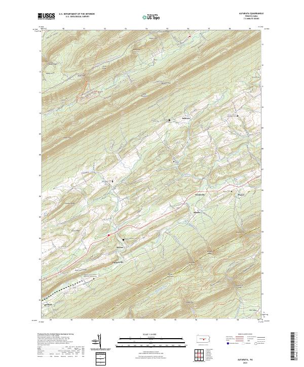 Alfarata topographic map thumbnail